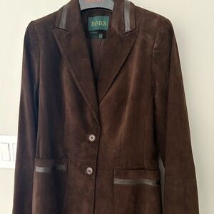 Danier Dark Brown Suede Women's Blazer